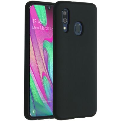 Accezz Liquid Silicone Backcover voor de Samsung Galaxy A40 - Zwart Accezz Liquid Silicone Backcover voor de Samsung Galaxy A40 - Zwart