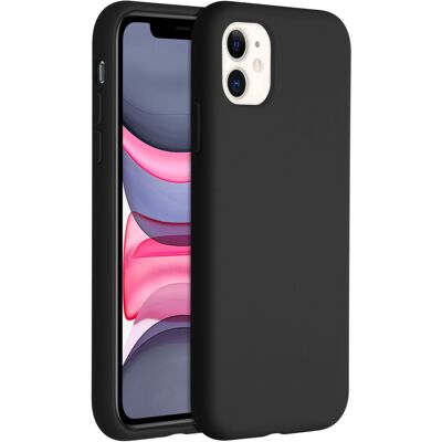 Accezz Liquid Silicone Backcover voor de Apple iPhone 11 - Zwart Accezz Liquid Silicone Backcover voor de Apple iPhone 11 - Zwart