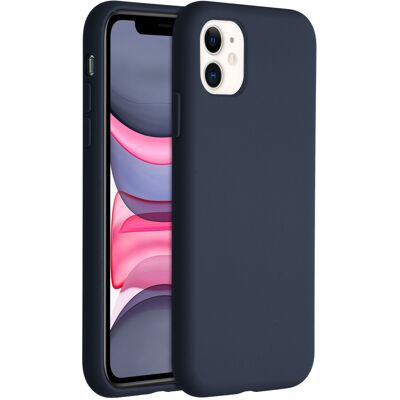 Accezz Liquid Silicone Backcover voor de Apple iPhone 11 - Donkerblauw Accezz Liquid Silicone Backcover voor de Apple iPhone 11 - Donkerblauw