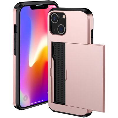 imoshion Backcover met pasjeshouder voor de Apple iPhone 13 - Rosé Goud imoshion Backcover met pasjeshouder voor de Apple iPhone 13 - Rosé Goud