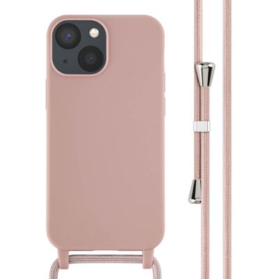 imoshion Siliconen hoesje met koord voor de Apple iPhone 13 Mini - Sand Pink imoshion Siliconen hoesje met koord voor de Apple iPhone 13 Mini - Sand Pink