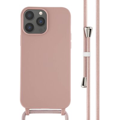 imoshion Siliconen hoesje met koord voor de Apple iPhone 13 Pro Max - Sand Pink imoshion Siliconen hoesje met koord voor de Apple iPhone 13 Pro Max - Sand Pink