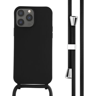 imoshion Siliconen hoesje met koord voor de Apple iPhone 13 Pro Max - Zwart imoshion Siliconen hoesje met koord voor de Apple iPhone 13 Pro Max - Zwart