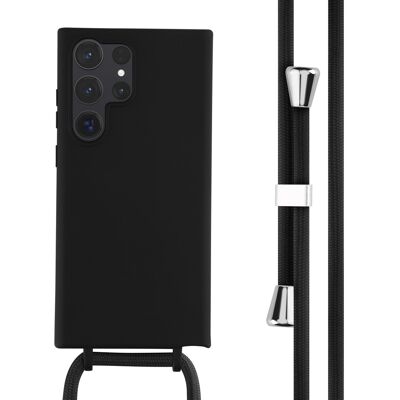 imoshion Siliconen hoesje met koord voor de Samsung Galaxy S23 Ultra - Zwart imoshion Siliconen hoesje met koord voor de Samsung Galaxy S23 Ultra - Zwart