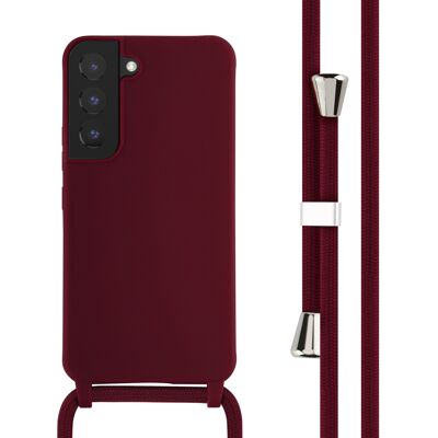 imoshion Siliconen hoesje met koord voor de Samsung Galaxy S22 - Donkerrood imoshion Siliconen hoesje met koord voor de Samsung Galaxy S22 - Donkerrood