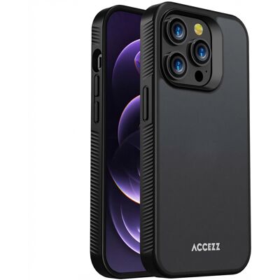 Accezz Rugged Frosted Backcover voor de Apple iPhone 14 Pro - Zwart Accezz Rugged Frosted Backcover voor de Apple iPhone 14 Pro - Zwart