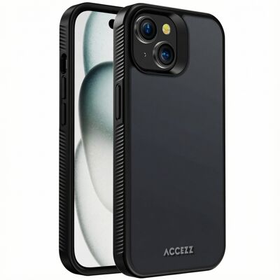 Accezz Rugged Frosted Backcover voor de Apple iPhone 15 - Zwart Accezz Rugged Frosted Backcover voor de Apple iPhone 15 - Zwart