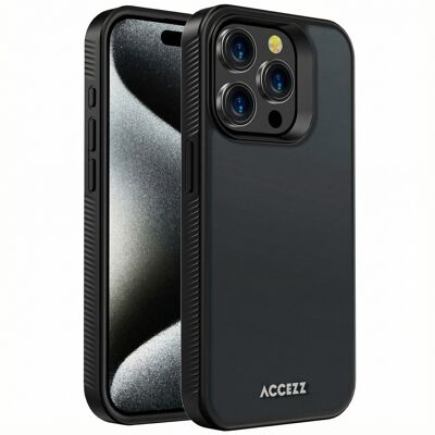 Accezz Rugged Frosted Backcover voor de Apple iPhone 15 Pro - Zwart Accezz Rugged Frosted Backcover voor de Apple iPhone 15 Pro - Zwart