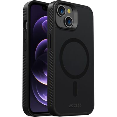 Accezz Rugged Frosted MagSafe Backcover voor de Apple iPhone 14 - Zwart Accezz Rugged Frosted MagSafe Backcover voor de Apple iPhone 14 - Zwart