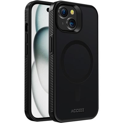 Accezz Rugged Frosted MagSafe Backcover voor de Apple iPhone 15 Plus - Zwart Accezz Rugged Frosted MagSafe Backcover voor de Apple iPhone 15 Plus - Zwart