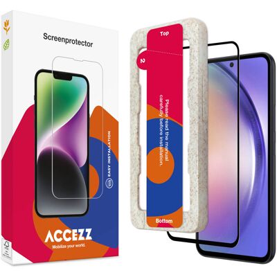 Accezz Gehard Glas Full Cover Screenprotector met applicator voor de Samsung Galaxy A54 (5G) / S23 FE Accezz Gehard Glas Full Cover Screenprotector met applicator voor de Samsung Galaxy A54 (5G) / S23 FE