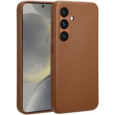 Accezz MagSafe Leather Backcover voor de Samsung Galaxy S24 - Sienna Brown Accezz MagSafe Leather Backcover voor de Samsung Galaxy S24 - Sienna Brown