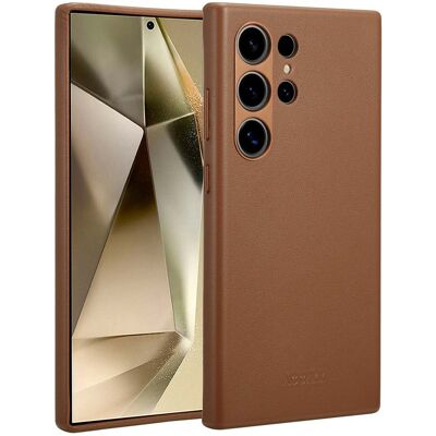 Accezz MagSafe Leather Backcover voor de Samsung Galaxy S24 Ultra - Sienna Brown Accezz MagSafe Leather Backcover voor de Samsung Galaxy S24 Ultra - Sienna Brown