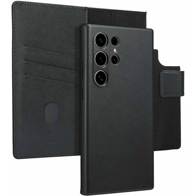 Accezz Leather Bookcase 2-in-1 met MagSafe voor de Samsung Galaxy S24 Ultra - Onyx Black Accezz Leather Bookcase 2-in-1 met MagSafe voor de Samsung Galaxy S24 Ultra - Onyx Black