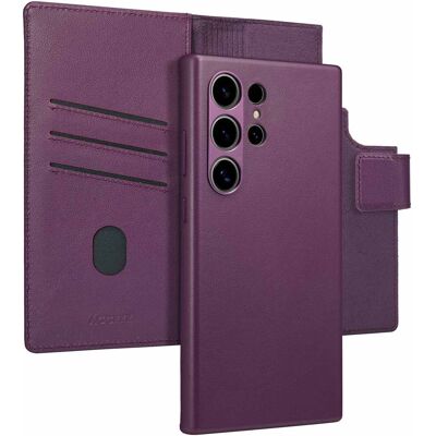 Accezz Leather Bookcase 2-in-1 met MagSafe voor de Samsung Galaxy S24 Ultra - Heath Purple Accezz Leather Bookcase 2-in-1 met MagSafe voor de Samsung Galaxy S24 Ultra - Heath Purple