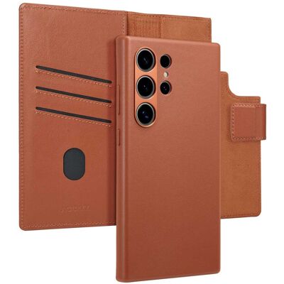 Accezz Leather Bookcase 2-in-1 met MagSafe voor de Samsung Galaxy S24 Ultra - Sienna Brown Accezz Leather Bookcase 2-in-1 met MagSafe voor de Samsung Galaxy S24 Ultra - Sienna Brown