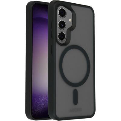 Accezz Rugged Frosted MagSafe Backcover voor de Samsung Galaxy S24 - Zwart Accezz Rugged Frosted MagSafe Backcover voor de Samsung Galaxy S24 - Zwart
