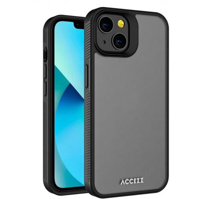 Accezz Rugged Frosted Backcover voor de Apple iPhone 13 - Zwart Accezz Rugged Frosted Backcover voor de Apple iPhone 13 - Zwart