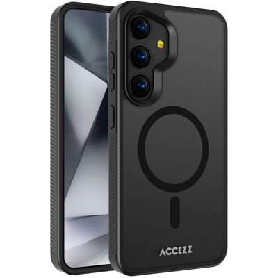 Accezz Rugged Frosted MagSafe Backcover voor de Samsung Galaxy S24 Plus - Zwart Accezz Rugged Frosted MagSafe Backcover voor de Samsung Galaxy S24 Plus - Zwart