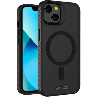 Accezz Rugged Frosted MagSafe Backcover voor de Apple iPhone 13 - Zwart Accezz Rugged Frosted MagSafe Backcover voor de Apple iPhone 13 - Zwart