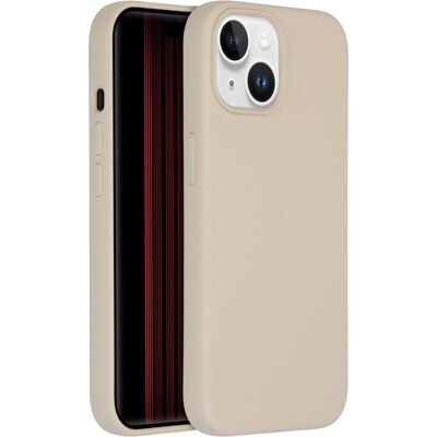 Accezz Liquid Silicone Backcover voor de Apple iPhone 15 - Stone Accezz Liquid Silicone Backcover voor de Apple iPhone 15 - Stone