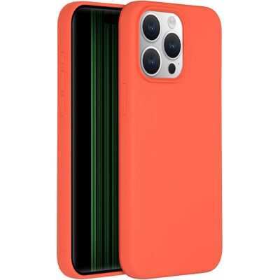 Accezz Liquid Silicone Backcover voor de Apple iPhone 15 Pro Max - Nectarine Accezz Liquid Silicone Backcover voor de Apple iPhone 15 Pro Max - Nectarine