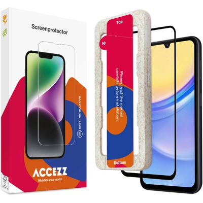 Accezz Gehard Glas Full Cover Screenprotector met applicator voor de Samsung Galaxy A15 (5G/4G) Accezz Gehard Glas Full Cover Screenprotector met applicator voor de Samsung Galaxy A15 (5G/4G)