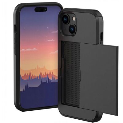 imoshion Backcover met pasjeshouder voor de Apple iPhone 15 - Zwart imoshion Backcover met pasjeshouder voor de Apple iPhone 15 - Zwart