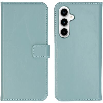 Selencia Echt Leren Bookcase voor de Samsung Galaxy A35 - Air Blue Selencia Echt Leren Bookcase voor de Samsung Galaxy A35 - Air Blue