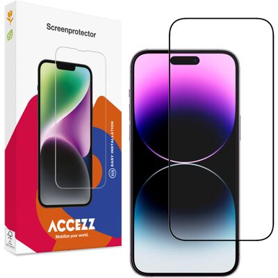 Accezz Gehard Glas Full Cover Screenprotector voor de Apple iPhone 15 Pro Max Accezz Gehard Glas Full Cover Screenprotector voor de Apple iPhone 15 Pro Max