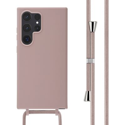 imoshion Siliconen hoesje met koord voor de Samsung Galaxy S24 Ultra - Sand Pink imoshion Siliconen hoesje met koord voor de Samsung Galaxy S24 Ultra - Sand Pink