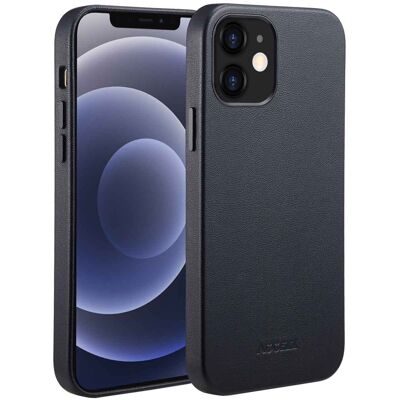 Accezz MagSafe Leather Backcover voor de Apple iPhone 12 (Pro) - Onyx Black Accezz MagSafe Leather Backcover voor de Apple iPhone 12 (Pro) - Onyx Black