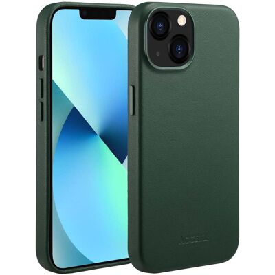 Accezz MagSafe Leather Backcover voor de Apple iPhone 13 - Cedar Green Accezz MagSafe Leather Backcover voor de Apple iPhone 13 - Cedar Green