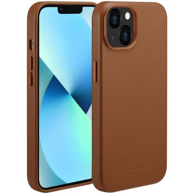 Accezz MagSafe Leather Backcover voor de Apple iPhone 13 - Sienna Brown Accezz MagSafe Leather Backcover voor de Apple iPhone 13 - Sienna Brown
