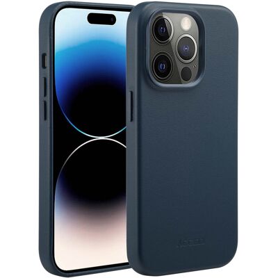 Accezz MagSafe Leather Backcover voor de Apple iPhone 14 Pro - Nightfall Blue Accezz MagSafe Leather Backcover voor de Apple iPhone 14 Pro - Nightfall Blue