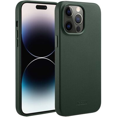Accezz MagSafe Leather Backcover voor de Apple iPhone 14 Pro Max - Cedar Green Accezz MagSafe Leather Backcover voor de Apple iPhone 14 Pro Max - Cedar Green