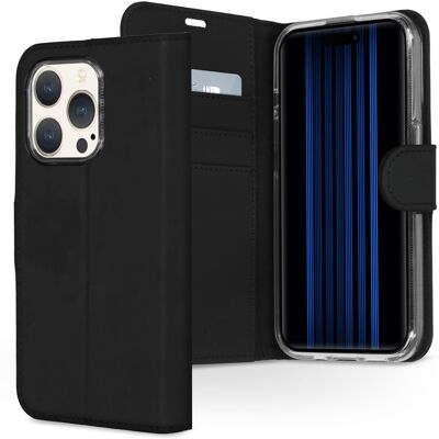 Accezz Wallet Softcase Bookcase voor de Apple iPhone 15 Pro - Zwart Accezz Wallet Softcase Bookcase voor de Apple iPhone 15 Pro - Zwart