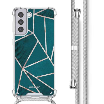 imoshion Design hoesje met koord voor de Samsung Galaxy S21 Plus - Petrol Green Graphic imoshion Design hoesje met koord voor de Samsung Galaxy S21 Plus - Petrol Green Graphic