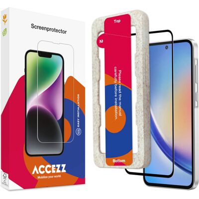Accezz Gehard Glas Full Cover Screenprotector met applicator voor de Samsung Galaxy A55 (5G) / A35 Accezz Gehard Glas Full Cover Screenprotector met applicator voor de Samsung Galaxy A55 (5G) / A35