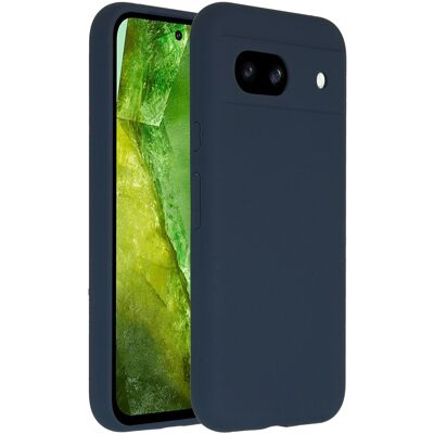 Accezz Liquid Silicone Backcover voor de Google Pixel 8a - Donkerblauw Accezz Liquid Silicone Backcover voor de Google Pixel 8a - Donkerblauw