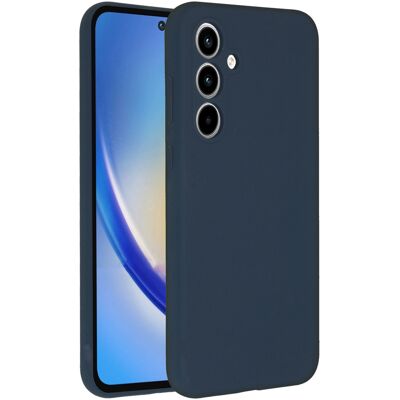 Accezz Liquid Silicone Backcover voor de Samsung Galaxy A35 - Donkerblauw Accezz Liquid Silicone Backcover voor de Samsung Galaxy A35 - Donkerblauw