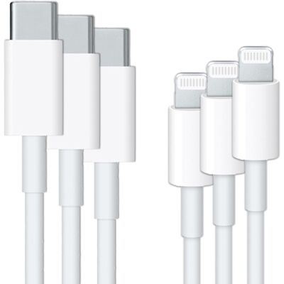 Smartphonehoesjes.nl USB-C naar Lightning kabel 3-pack - Apple 'pre-owned' - 1 meter - Wit Smartphonehoesjes.nl USB-C naar Lightning kabel 3-pack - Apple 'pre-owned' - 1 meter - Wit