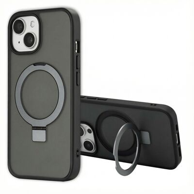 Accezz Ring Stand Backcover met MagSafe voor de Apple iPhone 15 Pro - Zwart Accezz Ring Stand Backcover met MagSafe voor de Apple iPhone 15 Pro - Zwart