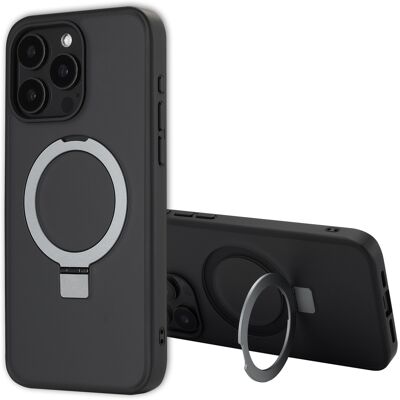Accezz Ring Stand Backcover met MagSafe voor de Apple iPhone 15 Pro Max - Zwart Accezz Ring Stand Backcover met MagSafe voor de Apple iPhone 15 Pro Max - Zwart