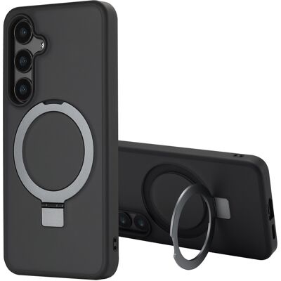 Accezz Ring Stand Backcover met MagSafe voor de Samsung Galaxy S24 - Zwart Accezz Ring Stand Backcover met MagSafe voor de Samsung Galaxy S24 - Zwart