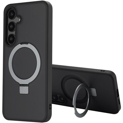 Accezz Ring Stand Backcover met MagSafe voor de Samsung Galaxy S24 Plus - Zwart Accezz Ring Stand Backcover met MagSafe voor de Samsung Galaxy S24 Plus - Zwart
