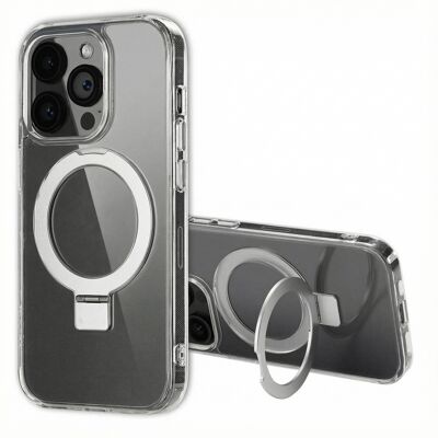 Accezz Ring Stand Backcover met MagSafe voor de Apple iPhone 14 Pro - Transparant Accezz Ring Stand Backcover met MagSafe voor de Apple iPhone 14 Pro - Transparant