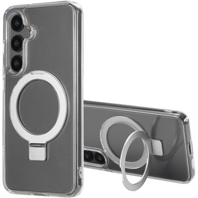 Accezz Ring Stand Backcover met MagSafe voor de Samsung Galaxy S24 - Transparant Accezz Ring Stand Backcover met MagSafe voor de Samsung Galaxy S24 - Transparant