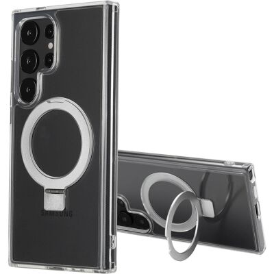 Accezz Ring Stand Backcover met MagSafe voor de Samsung Galaxy S24 Ultra - Transparant Accezz Ring Stand Backcover met MagSafe voor de Samsung Galaxy S24 Ultra - Transparant
