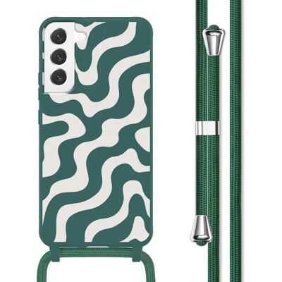 imoshion Siliconen design hoesje met koord voor de Samsung Galaxy S22 Plus - Petrol Green Groovy imoshion Siliconen design hoesje met koord voor de Samsung Galaxy S22 Plus - Petrol Green Groovy